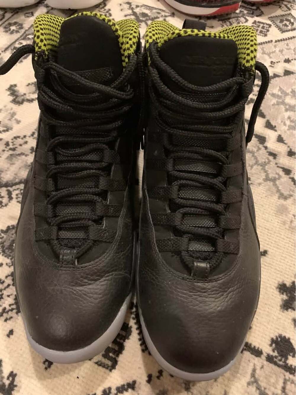 Air Jordan 10 – Black – Cool Grey – Venom Green size 10